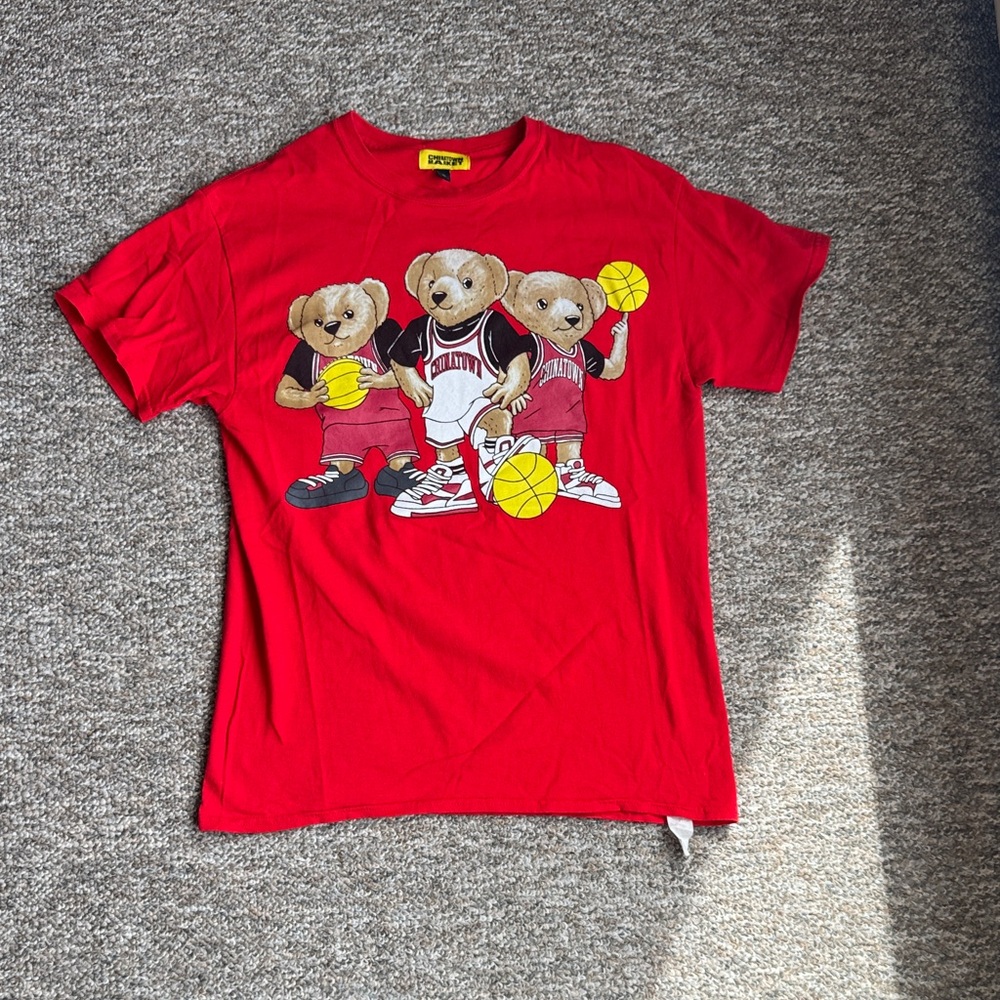 Chinatown Market Red Triple Threat Bears Basketball Tee